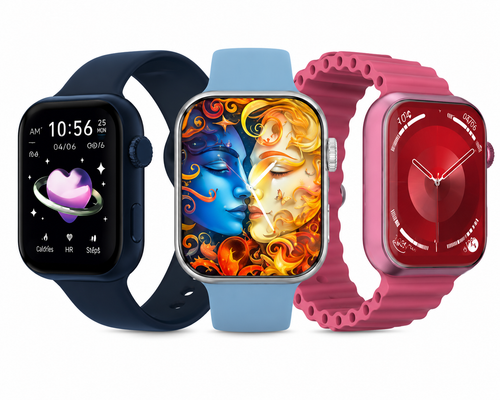 Smartwatch Laxasfit Mini 10 41 mm com 8 Pulseiras