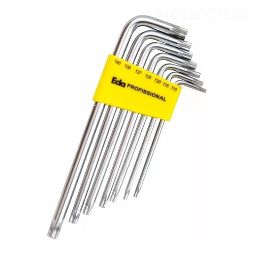Jogo de Chaves Torx T10 a T40 com 7 Peças