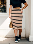 Saia Tricot Midi Modal Listra
