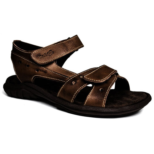 Sandália Papete Masculina em Couro Chocolate