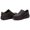 Sapato Casual Conforto Couro Marrom
