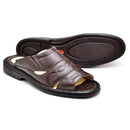Chinelo Masculino Conforto Couro Marrom
