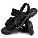 Sandália Papete Masculina De Couro Preto