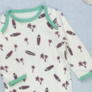Body Bebê Creme Manga Longa - Estampa Surfista Tropical