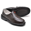 Sapato Casual Conforto Couro Marrom