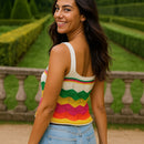 Cropped Tricot Decote Quadrado