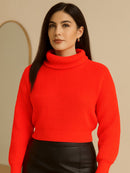 Blusa Tricot Gola Cacharrel Manga Longa Bufante