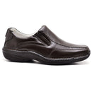 Sapato Conforto Couro Masculino Marrom