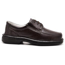 Sapato Conforto Couro Masculino Marrom