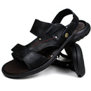 Sandália Papete Masculina De Couro Preto