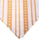 Kit 4 Guardanapos De Tecido Listrado Natal Dourado 40cmx40cm - UN / 4