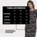 Vestido Curto Estampado Babado Mangas