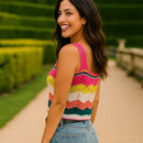 Cropped Tricot Decote Quadrado