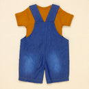 Jardineira Jeans Baby Bordada Com Body P Aventuras De Verão
