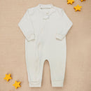 Macacão Para Bebê Com Zíper Conforto E Estilo - Suedine Bege