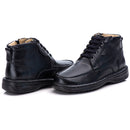Coturno Casual Conforto Couro Preto