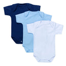 Kit Body Para Bebê Menino Manga Curta 3 Pçs Básico Colors