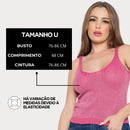 Regata Tricot Lurex Decote U Alça