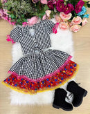 Conjunto Junino Banana Club Luxo Luana