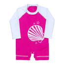 Macacão Para Bebê Proteção Uv50+ Concha Do Mar - Pink