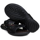 Sandália Papete Masculina De Couro Preto
