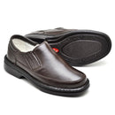 Sapato Casual Conforto Couro Marrom