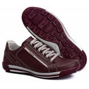 Sapatênis Casual Conforto Couro Vermelho