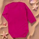 Body De Bebê Proteção Uv50+ Manga Longa  Pink