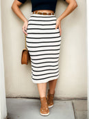 Saia Tricot Midi Modal Listra