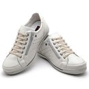 Sapatênis Casual Conforto Couro Off White