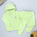 Conjunto Plush Bebê Menino Blusa Com Capuz E Calça