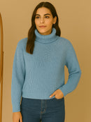Blusa Tricot Gola Cacharrel Manga Longa Bufante