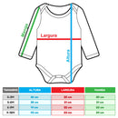 Body Bebê Cinza Manga Longa - Estampa Triângulos Moderno