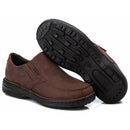 Sapato Casual Conforto Couro Pinhão