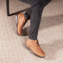 Coturno Casual Conforto Couro Marrom