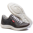 Sapatênis Casual Conforto Couro Cinza