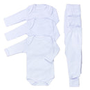 Conjunto 6 Peças- Body Manga Longa E Calça Com Pé Reversível