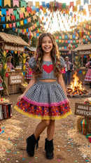 Conjunto Junino Banana Club Luxo Luana