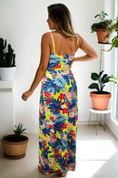 Vestido Longo Fresquinho Estampado Floral Alcinha Fendas