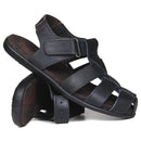 Sandália Papete Masculina De Couro Preto