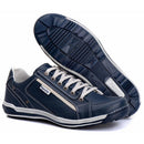 Sapatênis Casual Conforto Couro Azul