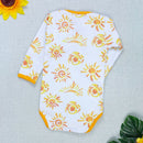 Body Estampado Sol Em Aquarela - Toque Suave E Charmoso
