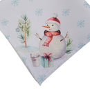 Kit 4 Guardanapos De Tecido Boneco De Neve Branco 40cmx40cm - UN / 4