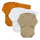 Bodies Manga Longa Tons Terrosos - Kit Com 3 Peças