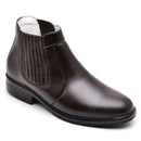 Botina Casual Conforto Couro De Carneiro Marrom