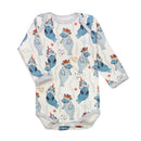Body Longo Elefante Marinho - Toque Suave Para Bebês