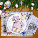 Kit 4 Guardanapos Coelho Da Páscoa Ii Da Charlô 40cmx40cm - UN / 4