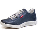 Sapatênis Casual Conforto Couro Azul