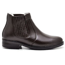 Botina Casual Conforto Couro De Carneiro Marrom