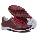 Sapatênis Casual Conforto Couro Vermelho